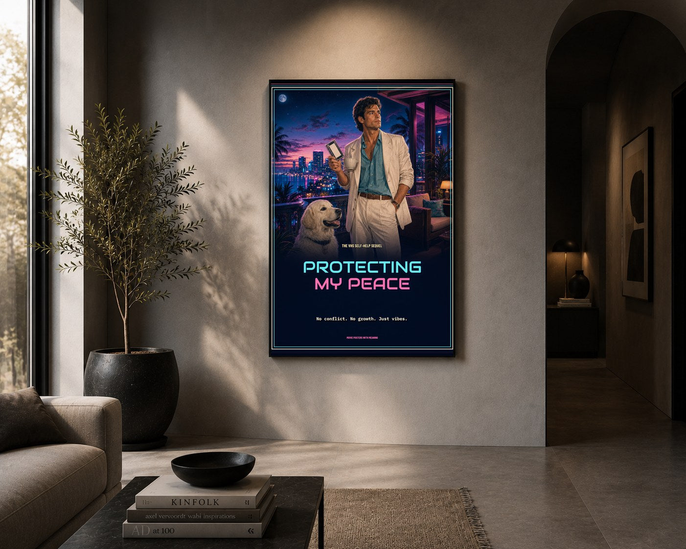arc 07 protecting my peace male variant framed in a room