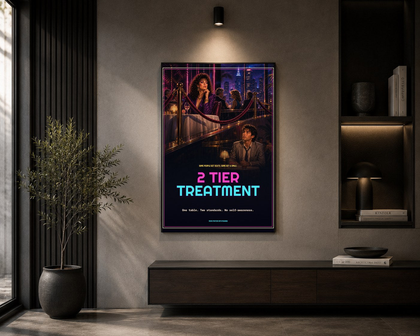 arc 02 2 tier treatment framed in a room