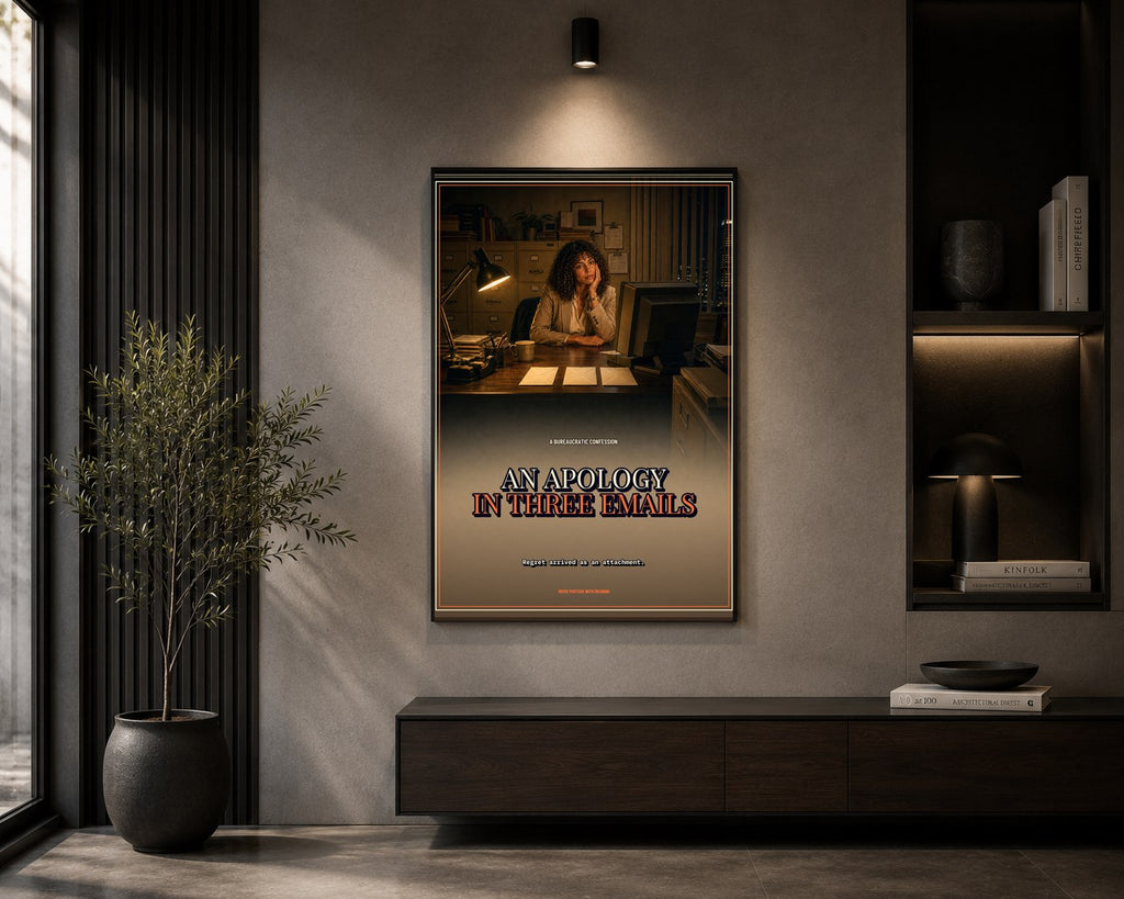 arc 06 an apology in three emails framed in a room